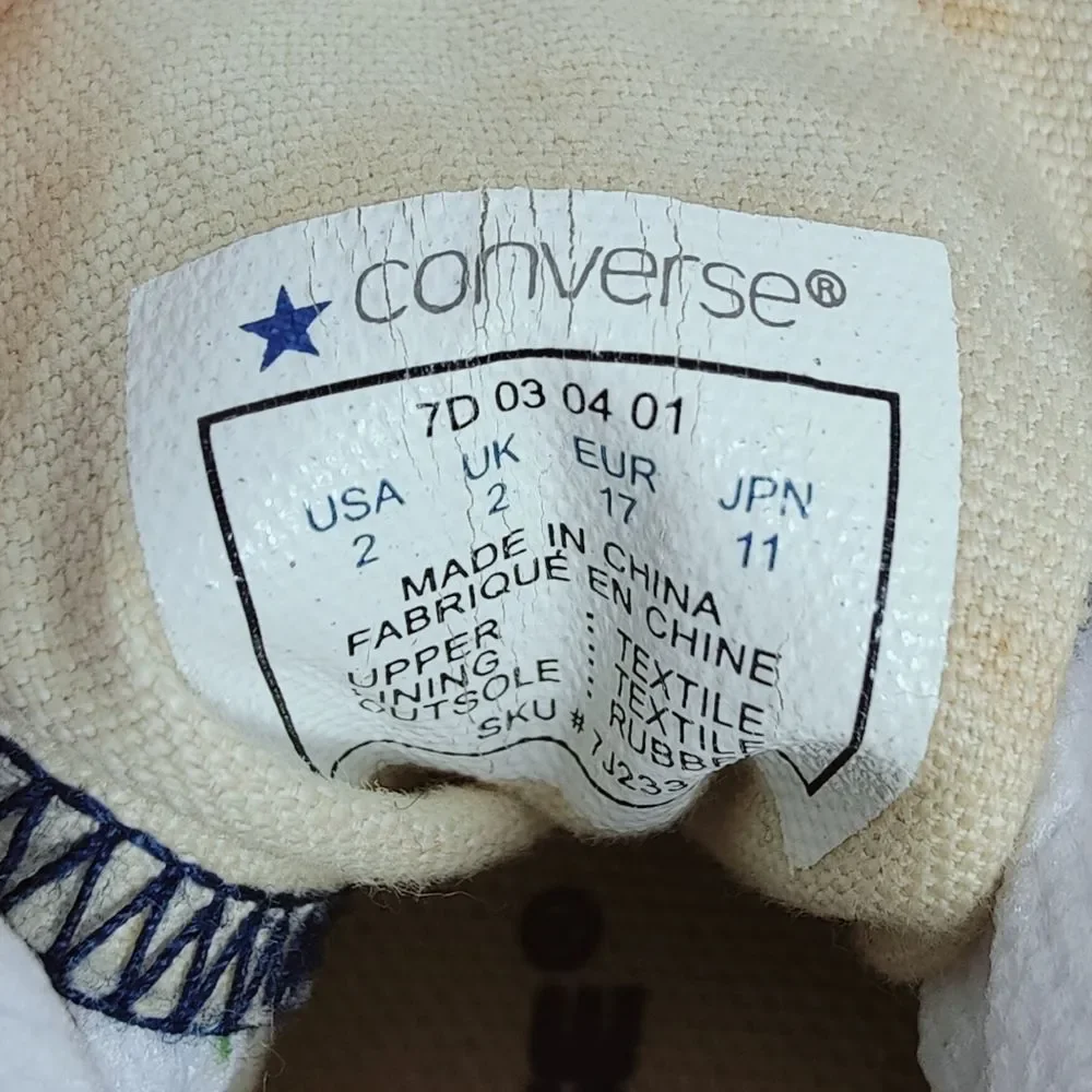 Converse Baby Infant Chuck Taylor All Star Hi Shoes Navy White, Sz 2